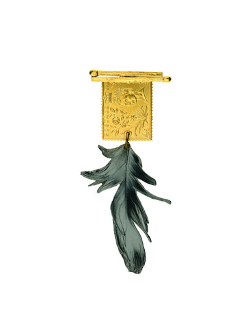 The Stamp & Feather Brooch