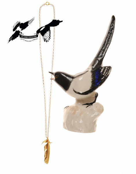 The Magpie Tail Feather Necklace