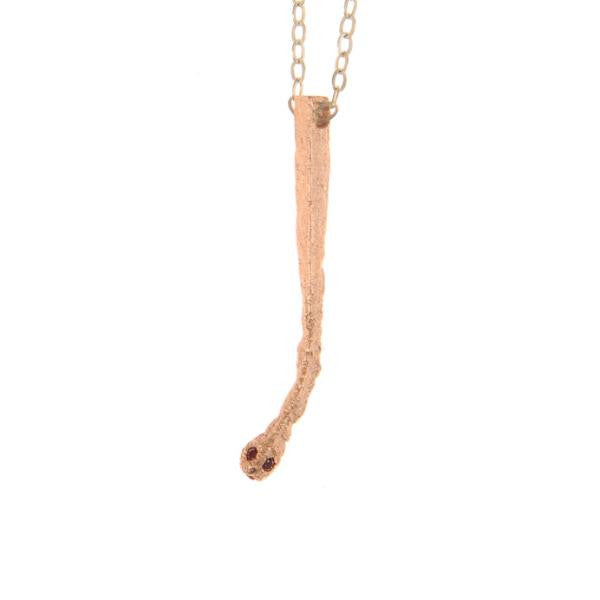 The Smouldering Spent Match Necklace